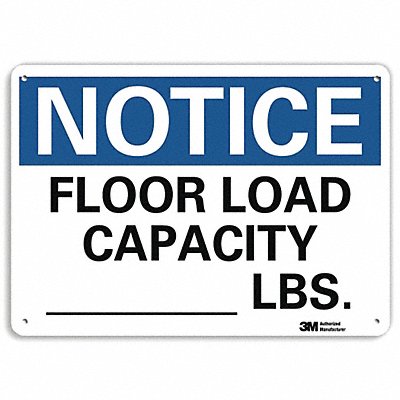 LYLE U51225NA10x7 Notice Sign 7 in x 10 in Aluminum
