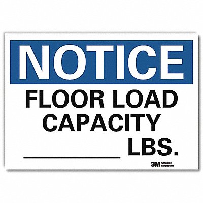 LYLE U51225RD7X5 Notice Sign 5inx7in Reflective Sheeting
