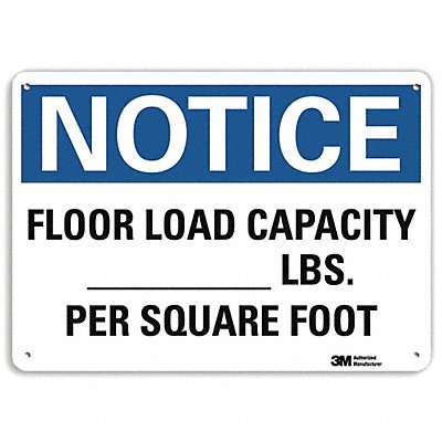 LYLE U51226NP10X7 Notice Sign 7 inx10 in Plastic