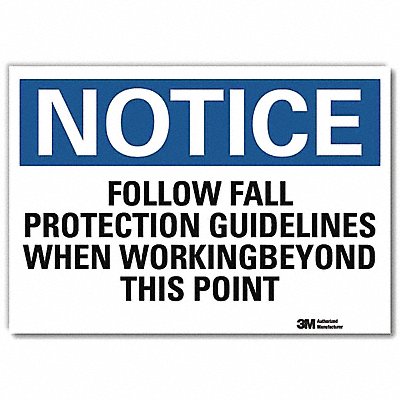 LYLE U51228RD7X5 Notice Sign 5 in x 7 in Reflective Sheeting