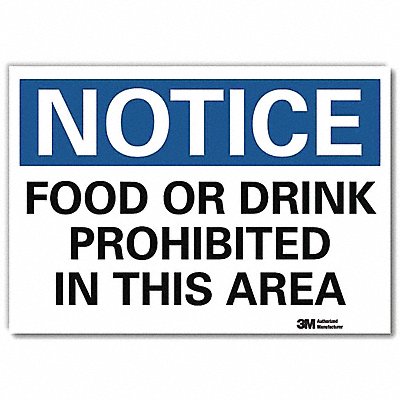 LYLE U51230RD14X10 Notice Sign 10x14in Reflective Sheeting