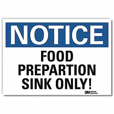 LYLE U51232RD7X5 Notice Sign 5inx7in Reflective Sheeting