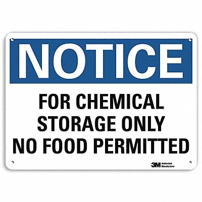 LYLE U51234NA10x7 Notice Sign 7 in x 10 in Aluminum