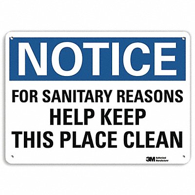 LYLE U51236NA10x7 Notice Sign 7 in x 10 in Aluminum