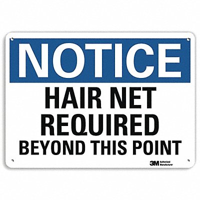 LYLE U51247NA10x7 Notice Sign 7 in x 10 in Aluminum