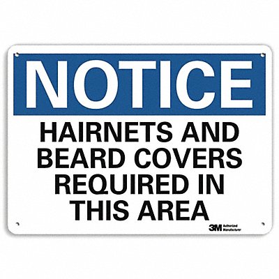 LYLE U51248NA10x7 Notice Sign 7 in x 10 in Aluminum
