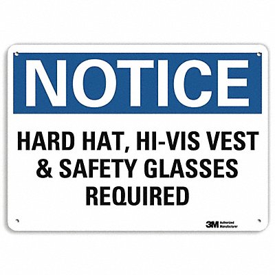 LYLE U51253NA10x7 Notice Sign 7 in x 10 in Aluminum