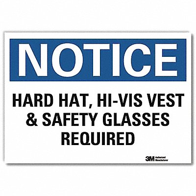 LYLE U51253RD7X5 Notice Sign 5inx7in Reflective Sheeting