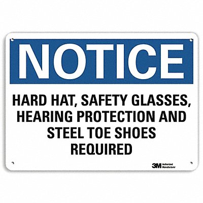 LYLE U51254NA10x7 Notice Sign 7 in x 10 in Aluminum
