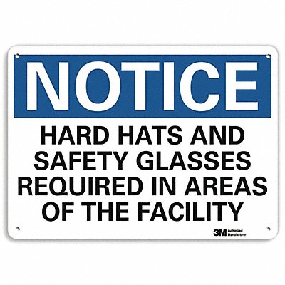 LYLE U51258NA10x7 Notice Sign 7 in x 10 in Aluminum