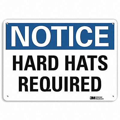 LYLE U51261NA10x7 Notice Sign 7 in x 10 in Aluminum