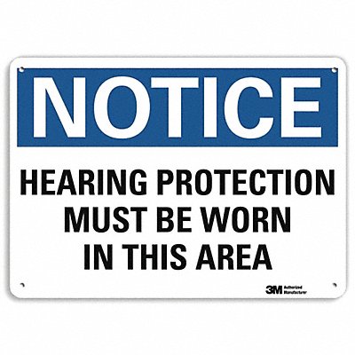 LYLE U51265NA10x7 Notice Sign 7 in x 10 in Aluminum