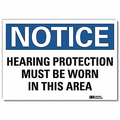LYLE U51265RD10X7 Notice Sign 7 in x 10 in Reflective Sheeting