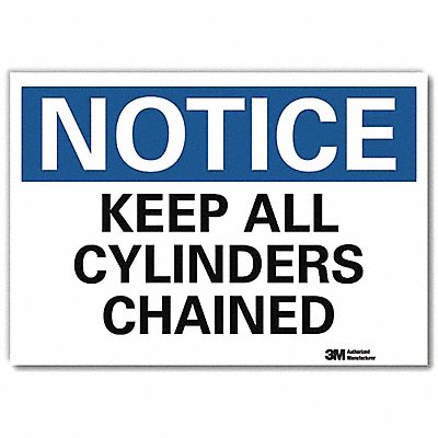 LYLE U51280RD7X5 Notice Sign 5 in x 7 in Reflective Sheeting