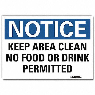 LYLE U51284RD10X7 Notice Sign 7inx10in Reflective Sheeting