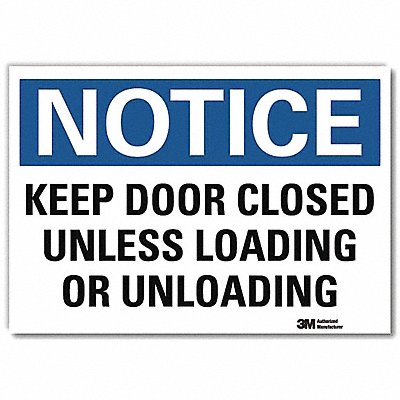 LYLE U51287RD14X10 Notice Sign 10x14in Reflective Sheeting