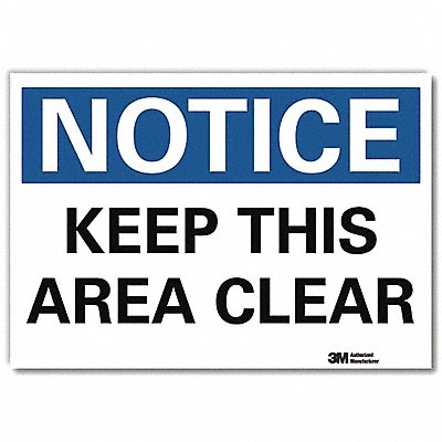 LYLE U51294RD14X10 Notice Sign 10x14in Reflective Sheeting
