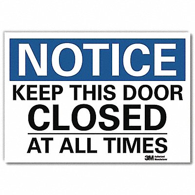LYLE U51299RD10X7 Notice Sign 7inx10in Reflective Sheeting
