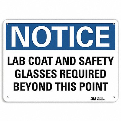 LYLE U51303NA10x7 Notice Sign 7 in x 10 in Aluminum