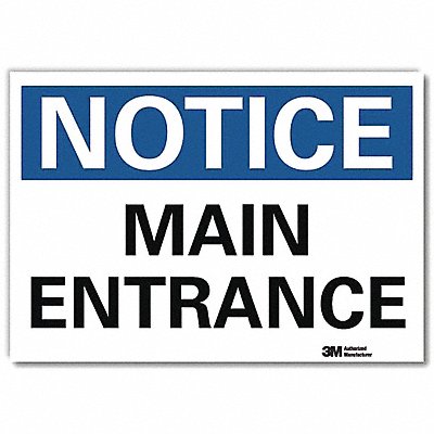 LYLE U51313RD14X10 Notice Sign 10x14in Reflective Sheeting