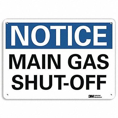 LYLE U51315NA10x7 Notice Sign 7 in x 10 in Aluminum