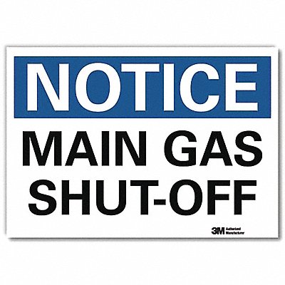 LYLE U51315RD10X7 Notice Sign 7inx10in Reflective Sheeting