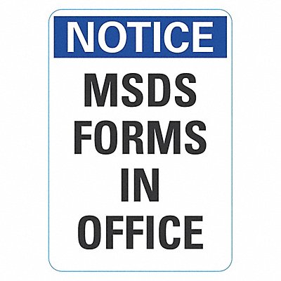 LYLE U51329RD10X14 Notice Sign 14inx10inReflective Sheeting