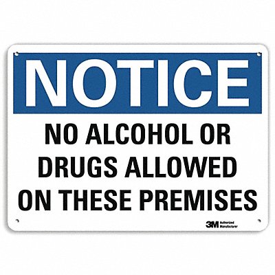 LYLE U51337NA10x7 Notice Sign 7 in x 10 in Aluminum
