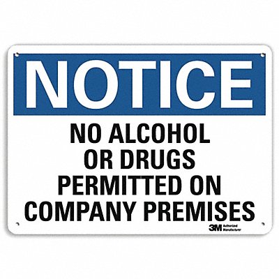 LYLE U51338NA10x7 Notice Sign 7 in x 10 in Aluminum