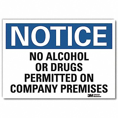 LYLE U51338RD10X7 Notice Sign 7inx10in Reflective Sheeting