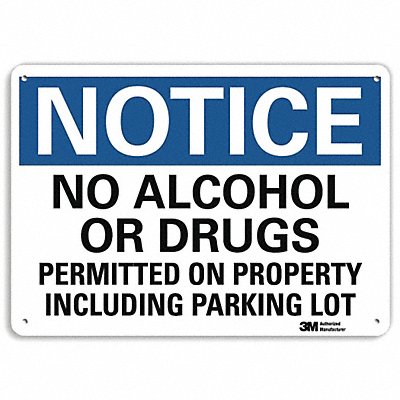 LYLE U51339NA10x7 Notice Sign 7 in x 10 in Aluminum