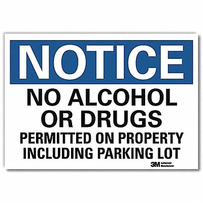 LYLE U51339RD10X7 Notice Sign 7inx10in Reflective Sheeting