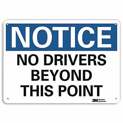 LYLE U51361NA14x10 NonReflective Loading Unloading Sign 10x14in