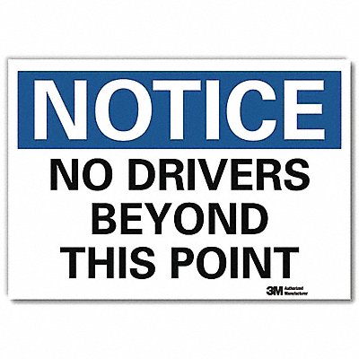 LYLE U51361RD10X7 Notice Sign 7 in x 10 in Aluminum