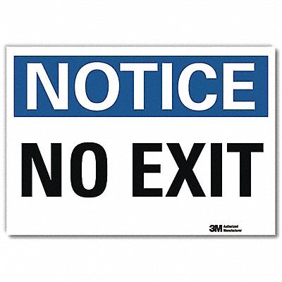 LYLE U51370RD10X7 Notice Sign 7inx10in Reflective Sheeting