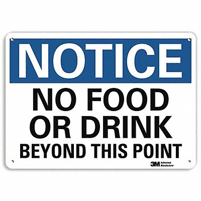 LYLE U51375NA10x7 Notice Sign 7 in x 10 in Aluminum