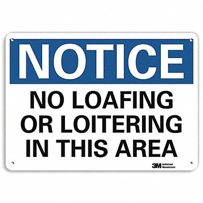 LYLE U51384NA10x7 Notice Sign 7 in x 10 in Aluminum