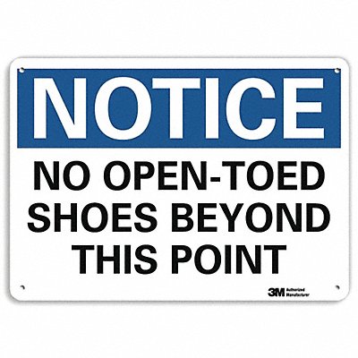 LYLE U51389NA10x7 Notice Sign 7 in x 10 in Aluminum
