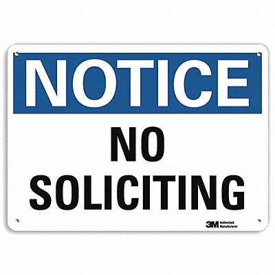 LYLE U51413NA10x7 Notice Sign 7 in x 10 in Aluminum