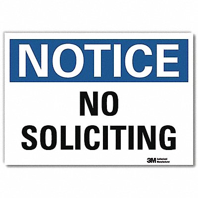 LYLE U51413RD14X10 Notice Sign 10x14in Reflective Sheeting