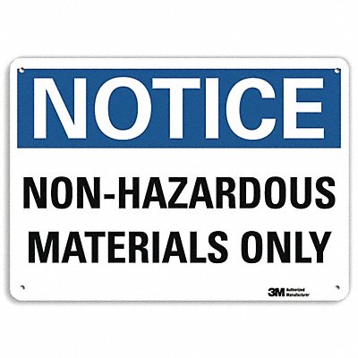 LYLE U51424NA10x7 Notice Sign 7 in x 10 in Aluminum
