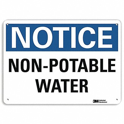 LYLE U51425RA10X7 Notice Sign 7 in x 10 in Aluminum