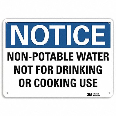 LYLE U51426NA10x7 Notice Sign 7 in x 10 in Aluminum
