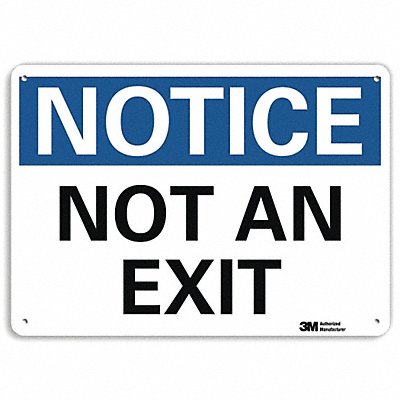 LYLE U51430NA10x7 Notice Sign 7 in x 10 in Aluminum