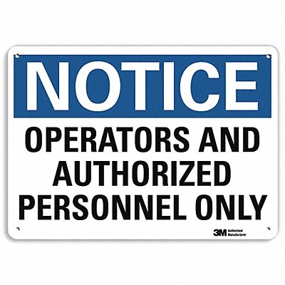 LYLE U51437NA10x7 Notice Sign 7 in x 10 in Aluminum