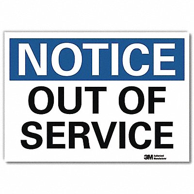 LYLE U51438RD14X10 Notice Sign 10inx14inReflective Sheeting