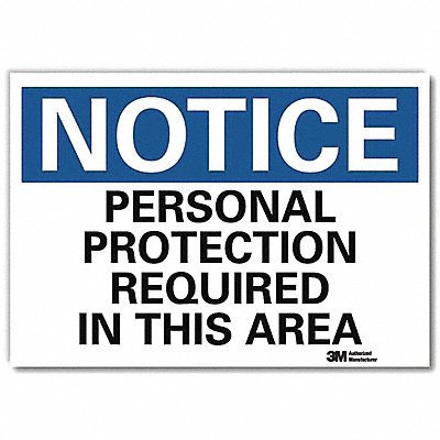 LYLE U51442RD7X5 Notice Sign 5inx7in Reflective Sheeting