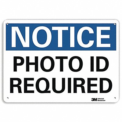 LYLE U51445NA10x7 Notice Sign 7 in x 10 in Aluminum