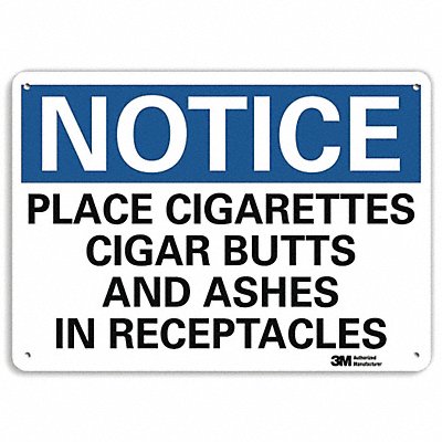 LYLE U51447NP14X10 Notice Sign 10 inx14 in Plastic
