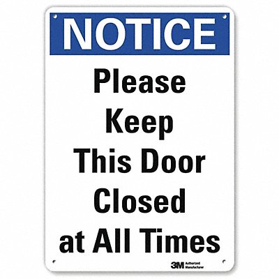 LYLE U51452NA7x10 Notice Sign 10 in x 7 in Aluminum